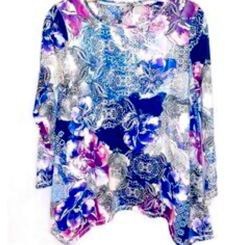 Chico's Multicolor Floral Tunic Top
